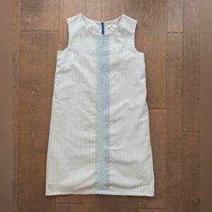 Vineyard Vines Girls Dress-Light Blue Pin Striped